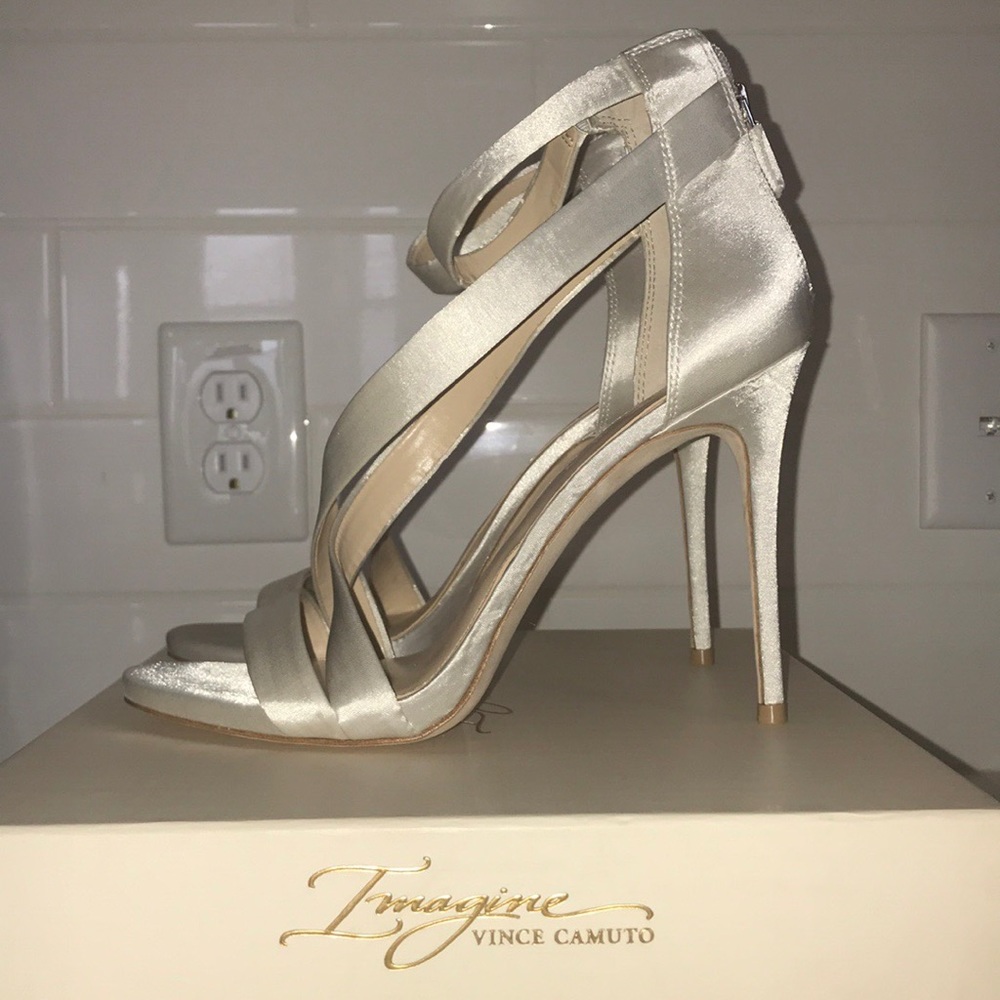 NWT - IMAGINE Vince Camuto Cream Strappy Heels